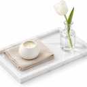 Natural Marble Vanity Bathroom Tray, 12 x 6 Inch Home Decor