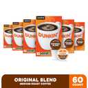 Dunkin Original Blend Coffee, Medium Roast, K-Cup Pods, Keurig K-Cup Pods, 10 Count Boxes (Pack of 6) (EXP 01/01/27)