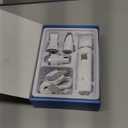 Dog Clippers Grooming Kit Hair Clipper-Low Noise Paw Trimmer- Rechargeable - Cordless Quiet Nail Grinder Shaver for Cats and Other Pets (White)