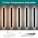 2PCS 40in LED Long Wall Light, Outdoor Wall Light Fixtures,Dimmable Wall Sconce Long LED Linear, Exterior Front Porch Light 3000-6000k,Outdoor Light Fixtures Wall Mount for Courtyard Exterior