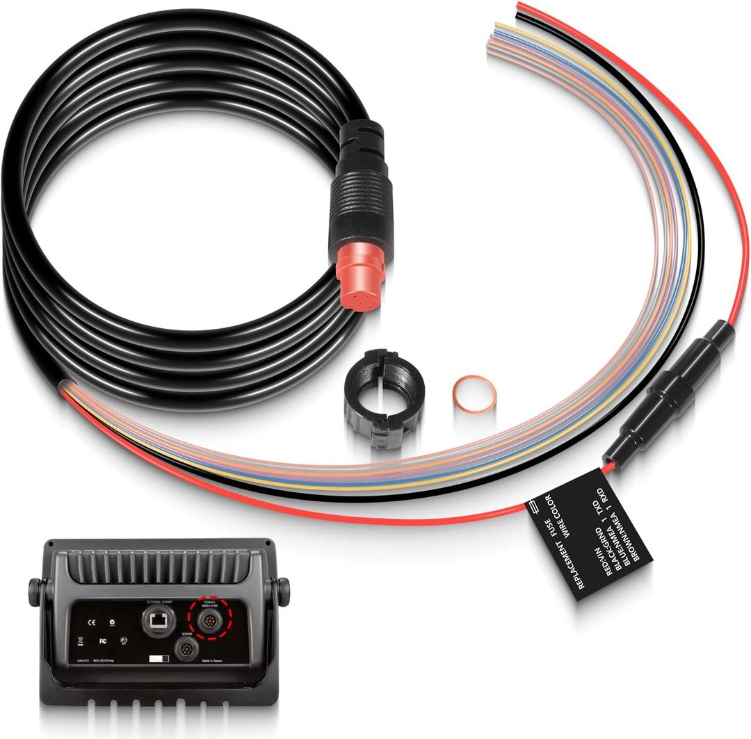 Replacement for 010-11970-00 8-Pin Power Cable Compatible with Garmin echoMAP 50,70 Series & GPSMAP 5x7, 741 Series