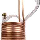 Coldbreak 25Ft. Wort Chiller with Copper Coil - Compact and Basic Immersion Beverage Chiller and Beer Brewing Equipment - 2pcs of 4Ft. Vinyl Tubings with Garden Hose Fitting and Hose Clamps Included