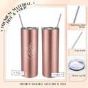 11 Pcs Appreciation Gift Sets Thank You Gifts for Women Female Include 20 oz Tumblers Motivational Journal with 9 Ballpoint Pens(Rose Red,Classic)