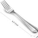 KEAWELL Pearl Edge 4-Piece Premium Fork Set, 18/10 Stainless Steel, Fine Silverware with Mirror Finish, Dishwasher Safe (4, 8" Dinner Forks)