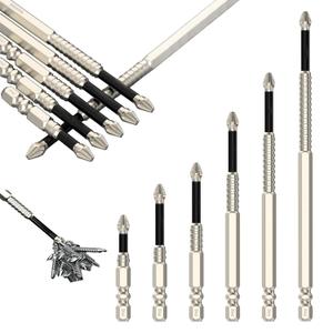 3 x 1 Set High Magnetic Screwdriver Drill Bit Set,K5 Impact Resistant Non Slip Bit,Anti-Slip Magnetic Screwdriver Bit Set,25 50 65 70 90 150mm