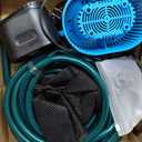 FIDISP Pool Cover Pump Automatic On Off, 850 GPH Automatic Pool Cover Pumps Above Ground With 5 Hose Adapters, 23 FT Drain Hose, 25 FT Power Cord, Water Pump for Draining of Pool Covers, Ponds (Blue)