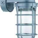 Lithonia Lighting Jelly Jar Light Fixture, Incandescent Utility Vapor Tight Wall Lamp, Industrial Style Wall Light for Indoor and Outdoor Use, 150W, 120V, Includes Junction Box, Grey (VW150I M12) (Bulb Sold Separately (120V))