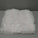 Furry Pillow Cases White 26"x20", Faux Fur Shaggy Plush Fuzzy Fluffy Decorative Pillow Covers Set of 2, Standard Velvet Cushion Cover with Zipper for Bedroom Interior