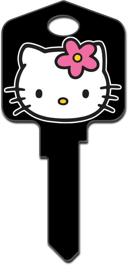 Hello Kitty Black Kwikset House Key (KW-SR2)