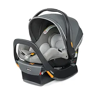 Chicco KeyFit 35 ClearTex Infant Car Seat and Base, Rear-Facing Seat for Infants 4-35 lbs., Infant Head and Body Support, Compatible with Chicco Strollers, Baby Travel Gear | Shadow/Black, Mfg: Mar 2025
