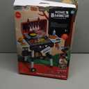 Kids Kitchen Toy Barbecue Grill Playset Cooking Interactive Toys with Smoke Sound Light Simulation Chef Apron Hat Little Chef Pretend Play Accessories Christmas Birthday Gift for Boys Girls