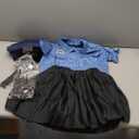 Girls Police Officer Costume Kids Cop Uniform for Girls Cop Cosplay Halloween Costume (9-10 Years, Blue)