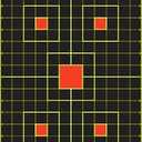 12"x18" Sight in Splatterburst Target - Instantly See Your Shots Burst Bright Florescent Yellow Upon Impact!