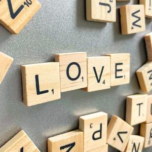 YJ PREMIUMS 52 PC Wood Magnetic Letter Tiles Magnets | Big Large Square Wooden Alphabet Letters Tile Magnet Pieces for Fridge Refrigerator wall | Fun novalty Decorative Game Board for Adults