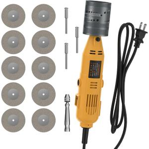 SONNLER Tungsten Electrode Sharpener Grinder For TIG welding, 6 Sizes 10 Angles, TIG Welding Rotary Tool With Flat Grinding Block Cut-Off Slot, 10 Diamond Wheels, 3 CNC Mandrels