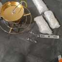 Modern Mini Crystal Chandelier, 3-Tier Raindrops Design Small Chandelier Light Fixture, Flush Mount Ceiling Light Fixture for Bedroom, Hallway, Living Room - E26 Base, Chandelier for Bedroom (Gold)