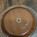 Aoligrace Round Side Table, Drink Table with Solid Wood Leg, Small End Accent Tables for Small Spaces Living Room Bedroom (Rustic Brown)