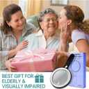 Large Magnifying Glass with 37 LED Light, 10X 20X 45X Handheld Illuminated Lighted Magnifier with 3 Light Modes Rechargeable Magnifying Glass for Seniors Reading, Inspection (White & Black)