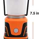 LED Camping lamp Super Bright 1500 lumens 4 Light Modes Dimmable searchlight Battery-Powered Emergency lamp Suitable for Night Hiking Tent Lighting Emergencies Power outages (Orange)
