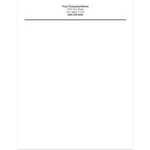 Premium Custom Printed Letterhead Stationery 100 Pack - 8.5" x 11" Standard Letter - Recycled, Smooth, Linen, Etc. - Made in the U.S.A. (Above The Line)