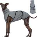 Dog Anxiety Jacket Calming Shirt, Anxiety Relief Calming Vest with Dog Ear Muffs, Noise Protection Dogs Winter Coat, Lightweight Stretchy Turtleneck T-Shirts L