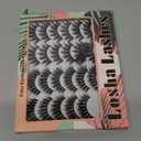 Losha Eyelashes Natural Look Faux Mink Lashes Pack Handmade Fluffy False Eyelashes 14 Pairs Cat Eye Lashes (54)