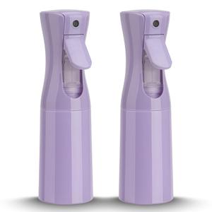 Spray Bottle for Hair (6.8OZ /200ML) Continuous Ultra Fine Mist Sprayer for Hair, Salons, Barber, Plants, Skin Care, Cleaning 2 Pack PURPLE