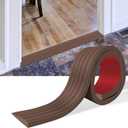 Threshold Ramps for Doorways Self-Adhesive Rubber Ramps for Door Threshold Rubber Door Threshold Ramp for Wheelchair Stroller Scooter Reducer Ramp (Brown, 3 Wide x 3.3' Long)