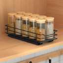 BOIVSHI Pull Out Spice Rack Organizer for Cabinet, Heavy Duty Slide Out Spice Rack Organizer for Kitchen Cabinets and Pantry, Fits Spices, Sauces, Canned Food (4.5''Wx10.5''Dx2.5''H)