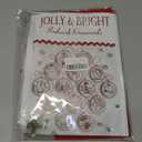 liqiaofang Jolly and Bright Hand Embroidery Christmas Ornaments Kit with DIY Material Package for Beginners Adults, Christmas 3D Novice Embroidery Needlepoint Starter Kit (A)