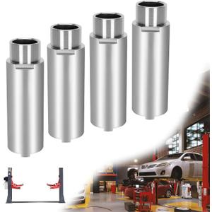 6" Tall Stack Extension Adapters for 2-Post Lift, 4 Pack Lift Pad Extensions with 49mm Pin, 12000 lbs Capacity #45 Steel Lift Adapters for Trucks, SUVs, Vans and Vehicles with Running Boards