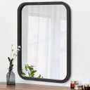 Bathroom Mirror, Vanity Mirrors 18x26 Inch, Wood Brown Wall Mirrors Living Room Hallway Dresser,Farmhouse Rustic Home Decor