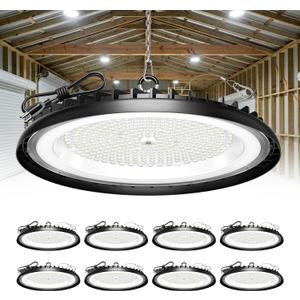 ELEKICO UFO LED High Bay Light 150W, 22500LM Super Bright Led Shop Light, 150W-8PACK