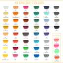 Artecho 50pcs Soft Pastels, 48 Colors Including 4 Fluorescent Colors, Extra Free Black & White, Square Chalk for Drawing, Blending, Layering, Shading, Pastels Art Supplies