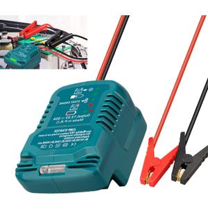 Jump Starter Adapter for Makita 18V Liion Battery Powered with Jumper Cable Clamps Portable Car Charger Jump Starter(Battery Not Included)