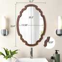 Hanging Farmhouse Oval Mirrors for Wall Decor 16 X 22 Inch