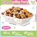 50 Pcs Mahjong Party Snack Bowls Mah Jong Party Supplies Paper Food Tray Disposable Serving Boats for Mah Jong Game Night Mahjong-loving Family Play Day Theme Birthday, 7.9 inches