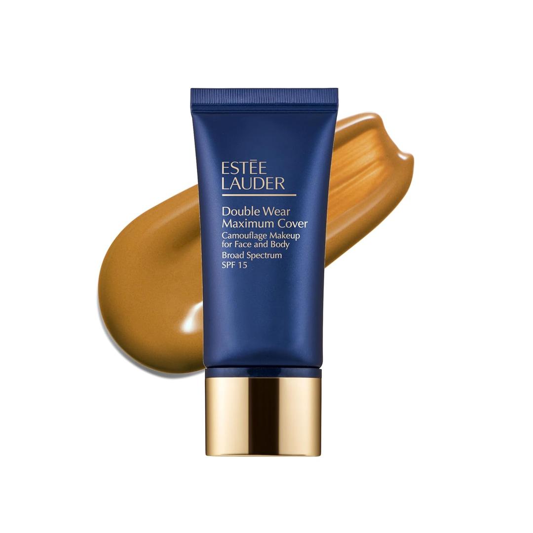 Este Lauder Double Wear 24-Hour Maximum Cover Camouflage Foundation for Face and Body SPF 15 | Full Coverage | Tattoo Cover Up Makeup Waterproof, 1.0 Fl Oz