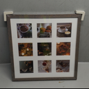 Brown Barnwood Matted Instagram Photo Frame for 9 Photos