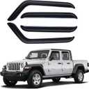 Canvcle Window Visors Rain Guards for 2020-2025 2026 Jeep Gladiator Accessories, Outside-Mount Tape-On Side Window Wind Deflectors Vent Visors Shades Rainproof 4PCS