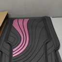 Road Comforts Car Floor Mats Full Set  Front & Rear Car Floor Mats with Aluminum Design, Anti-Slip Backing, All-Weather Protection, Trim-to-Fit Car Mats for Most Sedans, SUVs & Vans - Pink