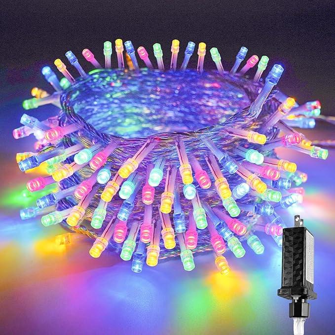 240LED 88Ft Connectable String Lights Indoor Outdoor Clear Wire | Multicolor Christmas Lights | Twinkle Fairy Light Plug in with Timer for Bedroom Classroom Wedding Tree Patio Decor
