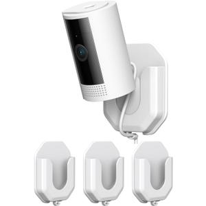 3 Pack Ring Indoor Camera No Drill No Screws Wall Mount Bracket Compatible with Ring Indoor Cam Plus/Blink Mini2K+/Mini 2/Blink Outdoor 4 Camera Adhesive Wall Mount
