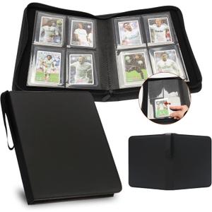 Toploader Binder, HYMENEX Top Loader Card Storage Holds 96 Cards, 4 Pocket Top Loader Card Binder for Trading Cards 3" x 4" Rigid Card Holders and Sports Cards - Classic Black Toploader Binder, HYMENEX Top Loader Card Storage Holds 96 Cards, 4 Pocket Top Loader Card Binder for Trading Cards 3" x 4" Rigid Card Holders and Sports Cards - Classic Black