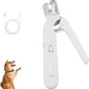 Safetrim by Pupnourish, Pupnourish Led Nail Clippers,2 in 1 Nail Clipper and Grinder with Light, with Guard, Silent, for Small Medium Large Dogs Cats