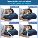 Adjustable CPAP Pillow for Side & Back Sleepers – Reduce Mask Air Leaks & Pressure, Cervical Memory Foam Neck Support with 2cm Removable Insert, Cooling Washable Cover – Fits Full Face & Nasal Masks