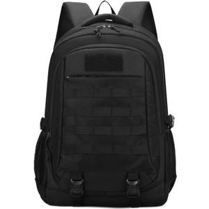 Lawaia Tactical Backpack Military Rucksack 45L Waterproof Hiking Packs Army Survival Assault Backpack Outdoor Sports Fishing Camping Bag Gym Backpacks for Men-Black (Large)