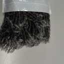 QUEENTAS Curly Toupee for Men and Women 10" Hair Pieces Dreadlock Hair 3603D Cover Knotless Afro Braided Synthetic Hair Topper with 3 Clips(Grey Mixed Black 1B/60)