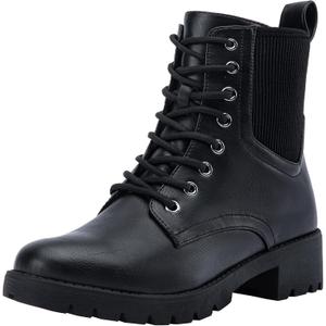 Vepose Women's 916 Ankle Boots, Combat Lace up Booties with Inside Zipper (8, Black) Vepose Women's 916 Ankle Boots, Combat Lace up Booties with Inside Zipper (8, Black)