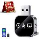 Wireless Carplay Mirror Link Adapter for Apple 3 in 1 Bluetooth Mirroring iOS Phone to Car Screen Adapter 2026 Wired to Wireless Portable USB Car Play Screen Connector for iPhone to Watch Movies